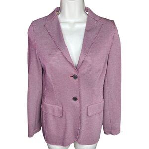 Harris Wharf London Red Checked Pattern Lightweight Blazer Size 42 IT